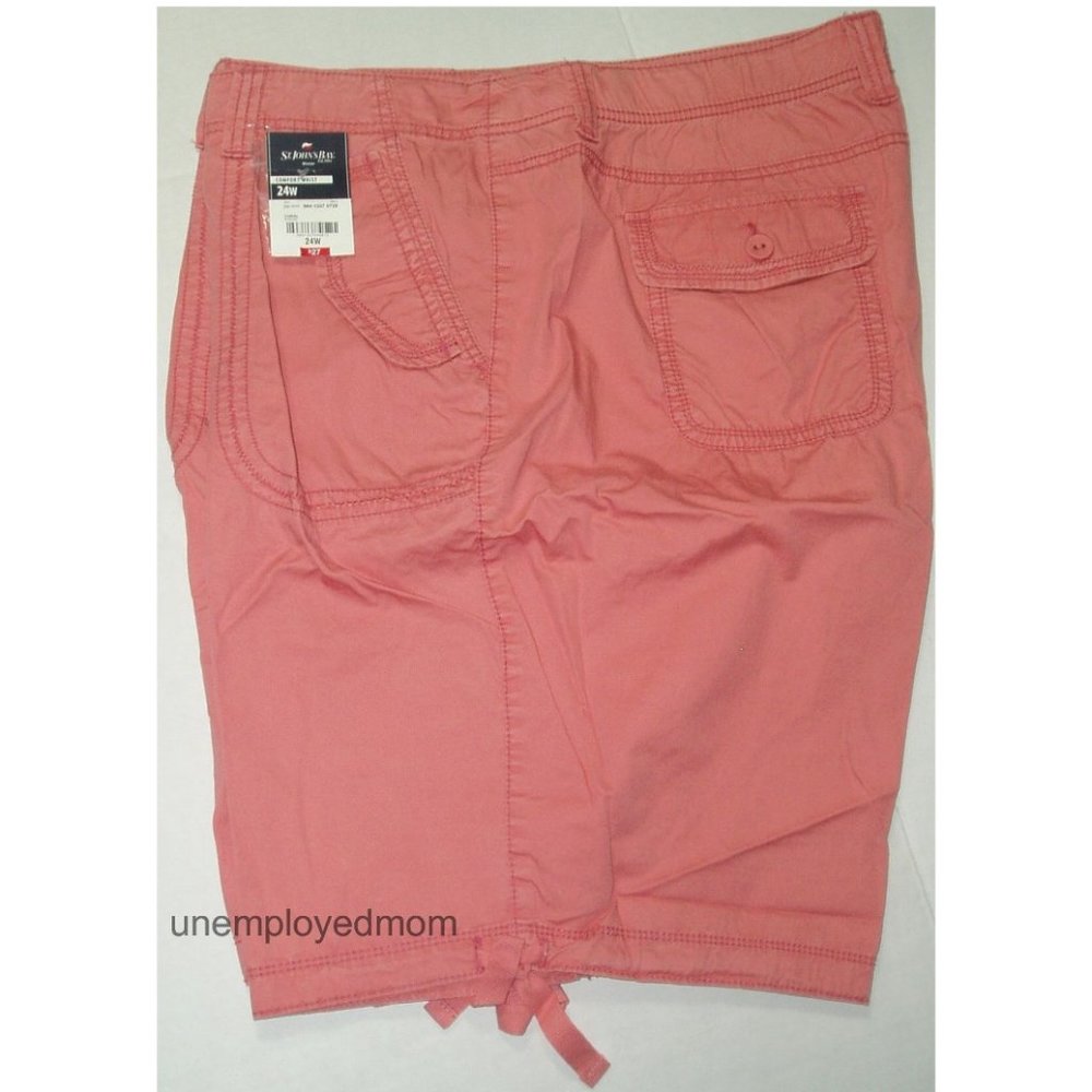 Women's Shorts Bermuda Comfort Waist Moves With You Trousers 24W St John Bay